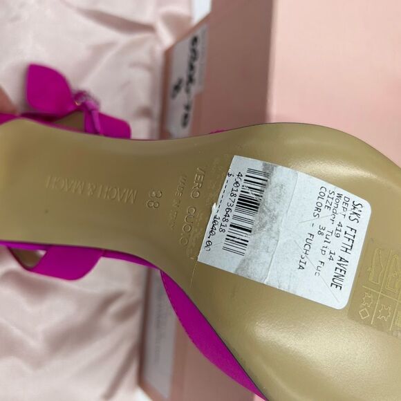 Women’s mock and mock satin crystal embellished pumps, 95 mm size 38 made Italy - Picture 8 of 8